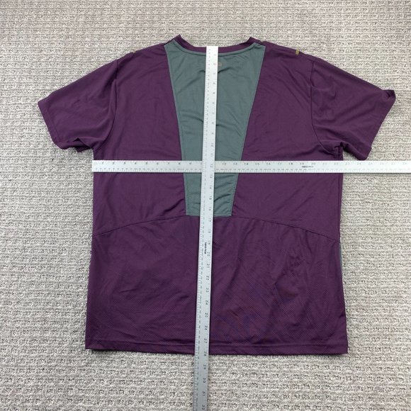 FILA F4 Athletic Shirt Men Large L Purple Gray Polyester Running Gym Workout - Picture 9 of 11